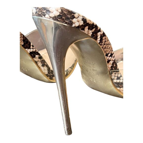 JESSICA RICH SO BOSSY Size EU 38 | US 8 WOMEN PUMP HEELS Clear Snakeskin - Picture 5 of 11